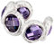 PHENIOTACE® Damen Ear Cuff Silber 925 (1 Stück) Ohrklemme mit Stein Zirkonia Klemm Ohrringe Knorpel Ohne Ohrloch Fakepircings Ohrschmuck für Frauen und Mädchen (B - Amethyste Weißgold)