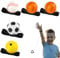 Maxmoc 5 Stück Ball mit Schnur Kinder, 6cm Springball mit Schnur, Gummi Ball mit Gummiband Handgelenk, Sport Spielzeug für Kinder Erwachsen Basketball Fußball Baseball Tennis