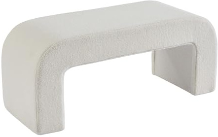 Vente-unique - Sitzbank Calvelo -L 110cm x B 41cm x H 46cm- Polyester - weiß