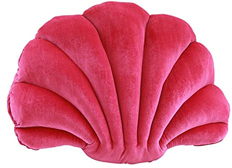 Dekokissen Muschel, Weiches Plüschkissen in Muschelform, Muschel Kissen Plüschtier, Dekorative Kissen für Bett Couch Sessel, Muschelförmiges Kissen für Schlafzimmer Wohnzimmer Heimdekoration
