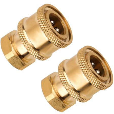 Gosknor 2pcs Pressure Washer Adapter, 1/4 Quick Connect Socket to 1/4 Inch FNPT Quick Connect Pressure Washer Fittings Power Washer Coupler Quick Connect Hose Accessories