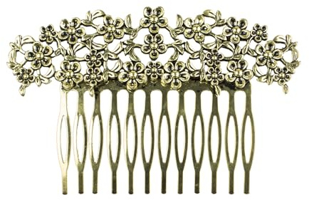 Haarkamm Flamenco mit Aussparung (antik goldfarben)