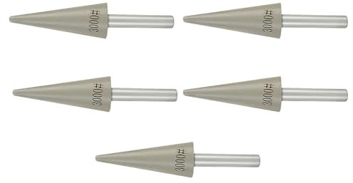 Diamond Drill Bits 7 x 1.5 cm Set of 5 for Electric Grinders and Manual Drills for Detail Processing Interior Corners, Walls and Carving Marks (3000 Grit)