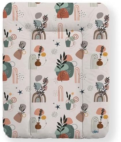 Kikido Materassino Fasciatoio 70x50 - Natura - Cuscino Fasciatoio Lavabile per Cambio Pannolino - Materasso Fasciatoio Neonato per Cassettiera 50x70 - Universale e Impermeabile