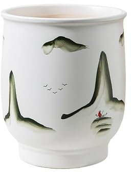 XXAD553TY Pots de Fleurs Pot de Fleurs en céramique Blanc de Style Chinois, décoration d'entrée Haut de Gamme, Pot de Fleurs Vert for Bureau Jardinieres Exterieur