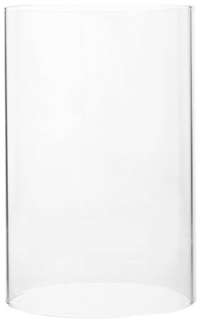 ORFOFE Klarer Glasschirm Für Kerzenhalter Zylinderförmig Beidseitig Offen Winddichtes Kerzenrohr Aus Glas 5.91X3.94X3.94 in Für Zuhause Partys Und Hochzeiten