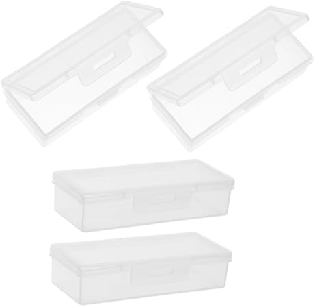 SMASOLO 4 pezzi Porta Cotton Fioc da Viaggio Trasparente Contenitore Mini Multiuso per Bagno e Ufficio Custodia Coperchio Chiaro per Cotton Swabs e Piccoli Oggetti