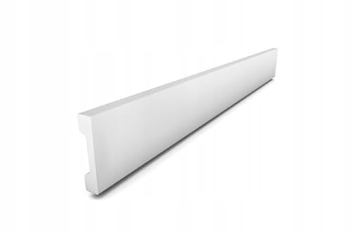 Deccart 10x Battiscopa bianco 2m – Profilo leggero per finiture eleganti e decorazione delle pareti – Battiscopa in polistirolo facile da installare e pronto da verniciare per progetti fai da te