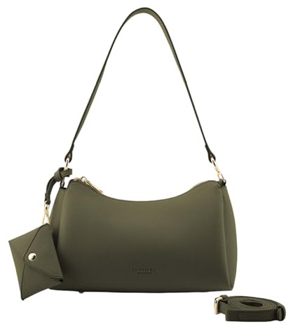 SEIDENFELT MANUFAKTUR Schultertasche Umhängetasche Meloy Shoulder Bag Olive olivgrün