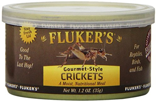 Fluker's Gourmet Canned Food for Reptiles, Fish, Birds and Small Animals, Crickets, 1.2 oz
