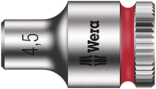 Wera 05003502001 8790 HMA Douille Zyklop à emmanchement 1/4, 4.5 mm, Argent/rouge