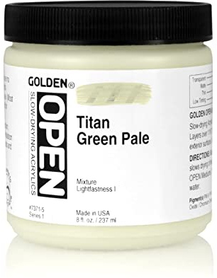 Golden Open Acrylic 8 oz Jar - Titan Green Pale