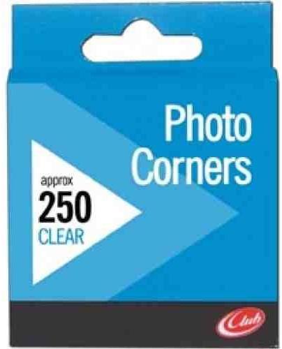 PACK OF 3 - Clear Self Adhesive Photo Corners (250 Per Box Approx.)