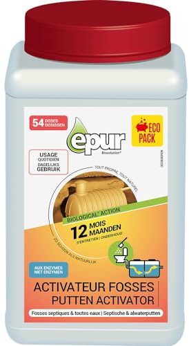 Epur – Aktivator für Gruben, 12 Monate, beugt Verstopfungen und Verstopfungen von Klärgruben vor, beseitigt schlechte Gerüche, 1,5 kg