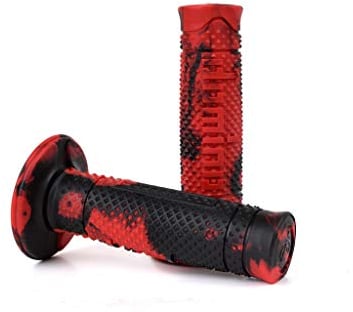DOMINO 1 Paar Domino Snake Griffe rot/schwarz (Motorradgriffe) / Couple Handle Grips Domino Snake Red-Schwarz (Knobs Motorcycle)