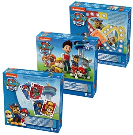 Spin Master Games 3er Spiele-Bundle zu PAW Patrol (Sorry-Spiel, Jumbo-Kartenspiel, Puzzle)