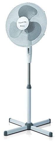 Ariete 845 Freshair Ventilatore a Piantana, 3 velocità, Elica a 3 Pale, Funzione Oscillazione e Inclinazione, 45 W, Plastica, Bianco