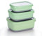 Lille Home Lot de 3 boîtes Repas Bento en Acier Inoxydable de qualité supérieure avec extérieur antidérapant, 470 ML, 900 ML, 1,4 L, Anti-Fuite, sans BPA, contrôle des portions