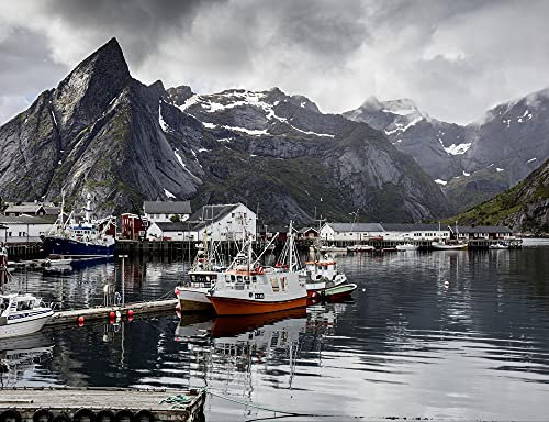 hansepuzzle 74192 - Norwegen Puzzle 1000 Teile - Natur-Puzzle mit hochwertiger Aufbewahrung: Kartonbox und wiederverschließbarem Beutel - Format 60 × 46 cm