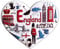 Heart Shape England 3D Fridge Magnet Souvenir Gift, Home & Kitchen Decoration Magnetic sticker England UK Collection