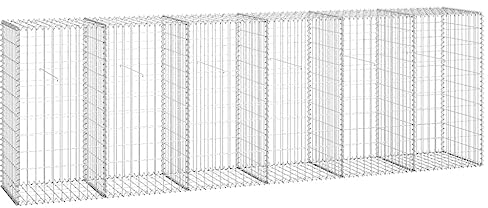 vidaXL Mur en gabion avec couvercles Acier galvanis¨¦ 300 x 50 x 100 cm