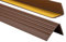 ProfiPVC Perfil de PVC autoadhesivo de borde para escaleras 50mm x 40mm en Forma de L, Tiras antideslizantes para peldaños, Esquina para cantos - Cantonera Protector, 130cm, Marrón