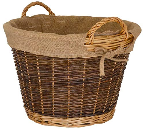 Ok affarefatto zimbardi Constante Cesta, contenedor, Porta leña, Expositor, de Madera de Corteza, Redonda 50 cm h 34/42