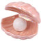 Besportble Conchiglia con perla luminosa ideale come notturna, ornamento da collezione, decorazione da tavolo, per camera da letto, soggiorno, di colore rosa