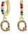 Qings Damen Ohrringe Creolen mit Q Ohrringe 925 Sterling Silber Vergoldete Zirkonia Ohrringe Hängend