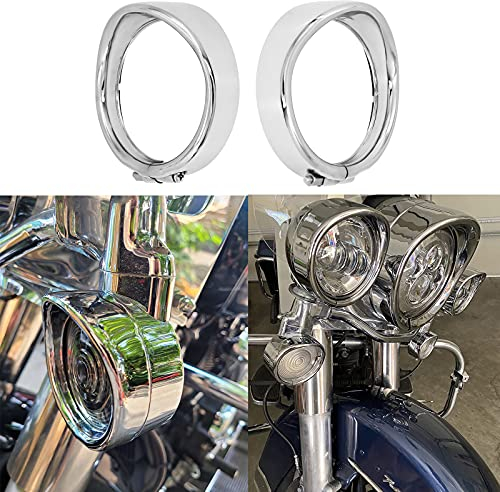 HDBUBALUS Chrom-Visier-Abdeckung für Blinker, passend für Harley Touring Electra Glide Road King Softail