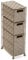Versa Mannheim Mueble para el Baño Auxiliar, Cajonera con 3 cajones para organizar, Almacenaje Moderno y Divertido, Medidas (Al x L x An) 57 x 28 x 15,5 cm, Metal y Nylon, Color Beige