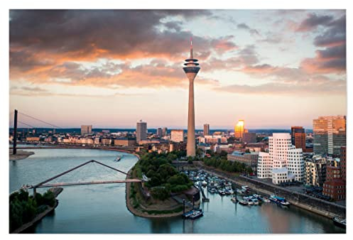 artboxONE Poster 30x20 cm Düsseldorf Städte/Düsseldorf Düsseldorf Medienhafen 3 - Bild Stadt Luftaufnahme Stadt