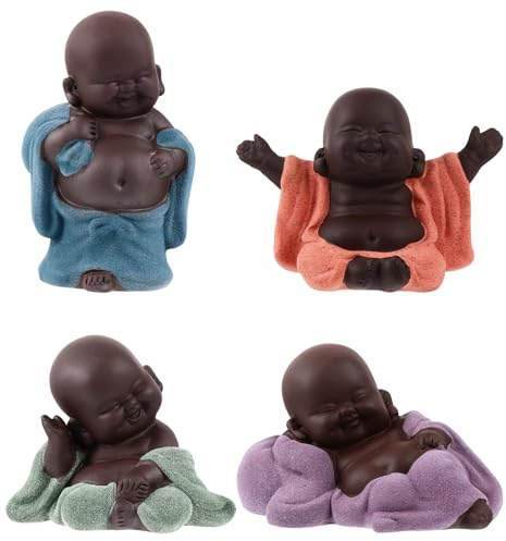 HEALLILY Décoration Maitreya 9 X 6 X 6.8 Cm Figurine Rieur Sculpture Ornement pour Maison Bureau