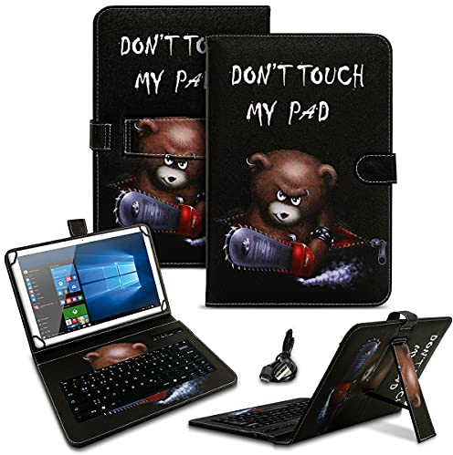 NAUC Tastatur Hülle kompatibel für Google Pixel Tablet 11 Zoll 2023 Tasche QWERTZ Bluetooth Schutzhülle Keyboard kabellos deutsche Tastatur QWERTZ Layout Case 10.5 Cover, Farben:Motiv 4