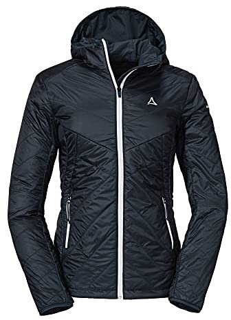 Schöffel Damen Padded Jacket Stams L, leichte, winddichte Winter Wanderjacke mit Recycling-Wattierung, atmungsaktive, wasserabweisende Outdoorjacke, navy blazer, 42