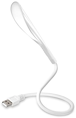 LEDBOKLI USB Lampe Dimmbare USB Licht, Flexible Tastatur Licht für PC Computer 14 LED Perle, weißesLicht, 3 Stufig Einstellbare Helligkeit, EIN-/Aus Touch Schalter, für Laptop, Powerbank, Weiß