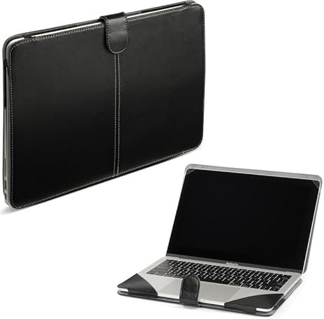 Dorca® Laptop Case Cover Compatible with Acer Aspire 3 A315-58 Laptop (Slim & PU Leather)- Black