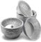 100 bandejas de aluminio para magdalenas, moldes de papel de aluminio, bandejas de papel de aluminio, bandejas de pastel de aluminio, suministros de catering para hornear, 7 cmx2 cm