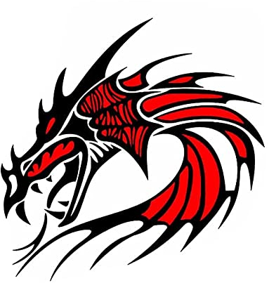 13 cm X 10,9 cm Persönlichkeit Auto Aufkleber Cartoon Drache Motorrad Grafiken Stoßstange Heckscheibe Aufkleber Autozubehör-4PS