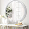 JJUUYOU Round Wall Mirror Circular Mirror for Bathroom Silver Mirrors Vanity Vintage Metal Frame Small Make up Mirrors for Living Room Bedroom Dorm Entryway and More
