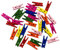 AUklOPVZZ 100 Uds Clips Coloridos Mini Clavijas de Soporte para Ropa Gadgets Tarjetas de Primavera Gadget Foto Peg Fotos Pin Multiuso, Vistoso