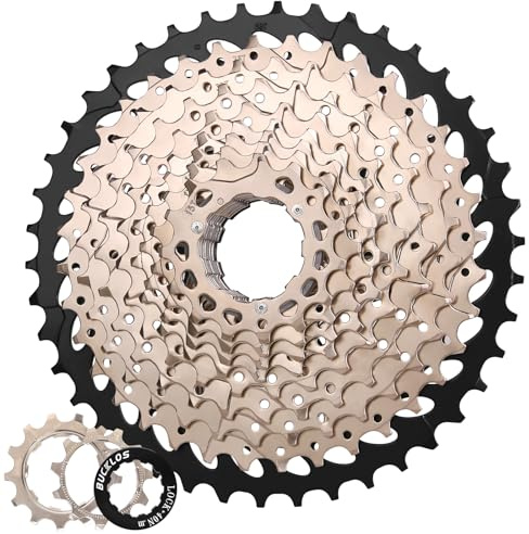 BUCKLOS 8/9/10/11/12 Speed Cassette Ultra-Light 11-25/28/32/34/36/40/42/46/50/52T Bike Cassette Fit Mountain Bike/Road Bike/XC/DH/AM,Compatible with Shimano Sram HG Hub Driver…