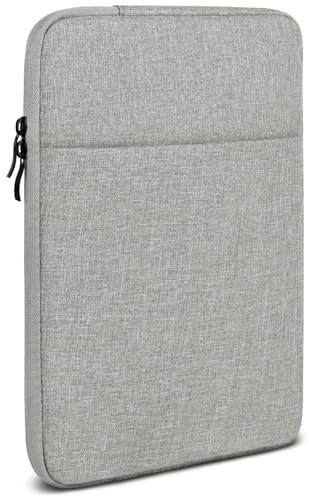 moex Funda para tablet Lenovo Tab P12 – Funda con compartimento para accesorios, fibra de poliéster, funda minimalista con cremallera, impermeable, color gris