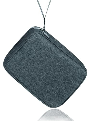 Banshanhai Stricknadeln Tasche,Organizer Tasche für Rundstricknadeln, Stricknadeln und anderes Zubehör, Aufbewahrungs Organizer Tasche, Zipper Bag mit Double Layer Pockets(nur leeres Case)