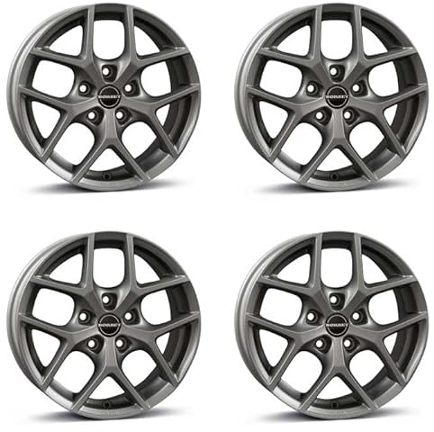 4x Borbet Felgen Y 7.0x17 ET42 5x108 titan matt kompatibel mit Ford C-Max Focus Grand C-Max Kuga Mondeo Puma S-Max Tourneo Transit Transit/Tourneo