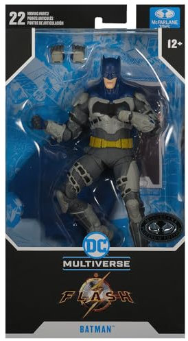 Bizak McFarlane DC Multiverse Batman-Figur, 18 cm, The Flash Movie Platin-Edition, Blau und Grau, Chase, (64387292)