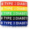 LUDAKE Silikon-ID-Armband, Typ 1/2, Diabetiker-Armband, Uni, Herren, Damen, wasserdicht, 19,1 cm, 5 Stück, 19 cm, Kieselgel