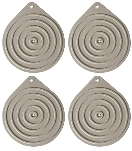 Pack of 4 Microwave Plate Warmers for Warming Dinner Plates Heat Resistant Serving Mats Multi-Purpose Microwave Non-Slip Silicone Mats for Worktops Ideal for Oven Hot Pan Dinner Party Cooking