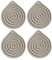 Pack of 4 Microwave Plate Warmers for Warming Dinner Plates Heat Resistant Serving Mats Multi-Purpose Microwave Non-Slip Silicone Mats for Worktops Ideal for Oven Hot Pan Dinner Party Cooking