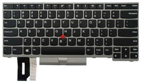 Repuesto sin teclado retroiluminado para Lenovo Thinkpad E480 E485 T480S T490 T495 L380 L390 L480 E490 E495 R480 R490 S2 3ª generación S2 2ª generación S2 5ª generación (inglés de EE. UU